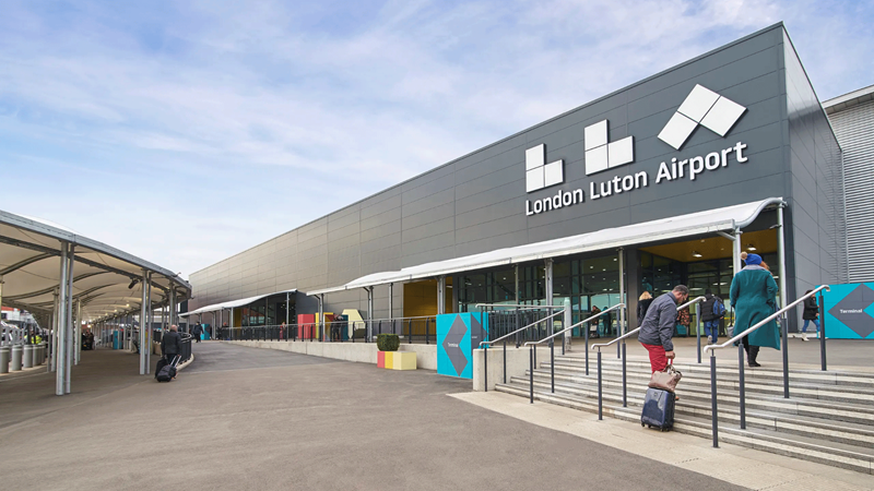 London Luton Airport terminal exterior